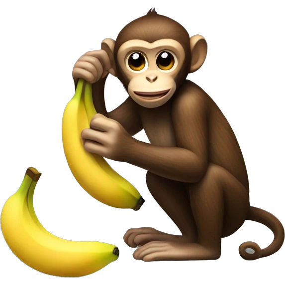 monkey peeling a banana emoji