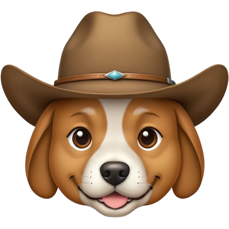 Dog with cowboy emoji