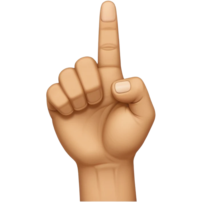 Backside of the Fist with the pointer finger knuckle up emoji