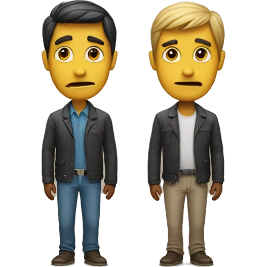 half-hearted and half-hearted people emoji