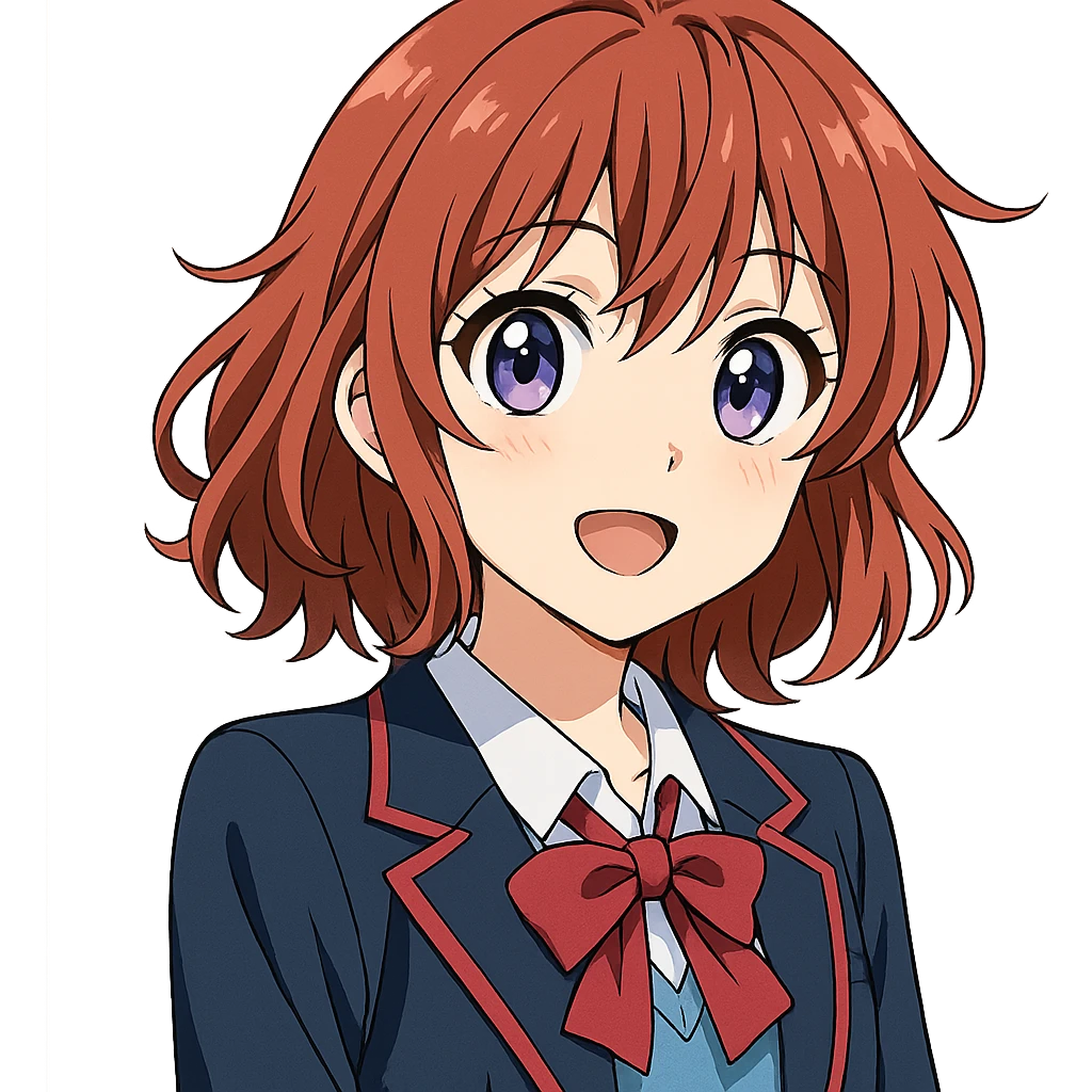 Anime-style character of юки суо with expressive eyes and vibrant colors emoji
