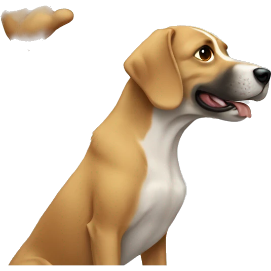 Dog high-fiving a person  emoji