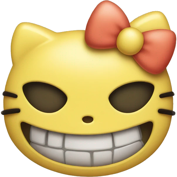 Yellow hello kitty mad emoji