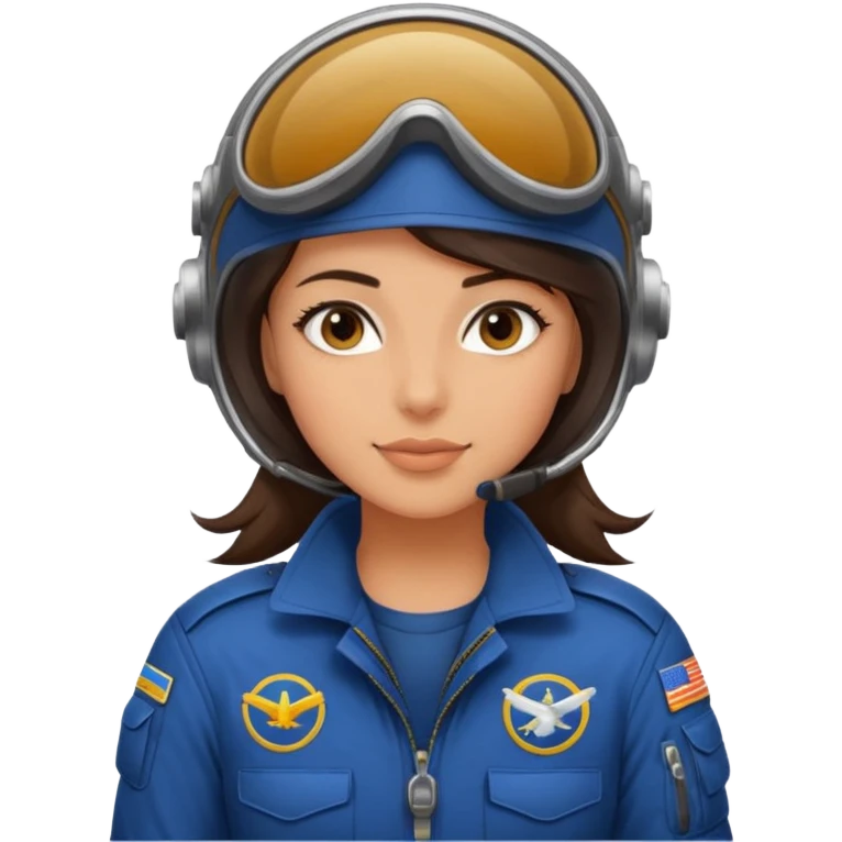 pilot girl brunette emoji