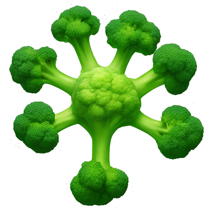 molecule with broccoli emoji