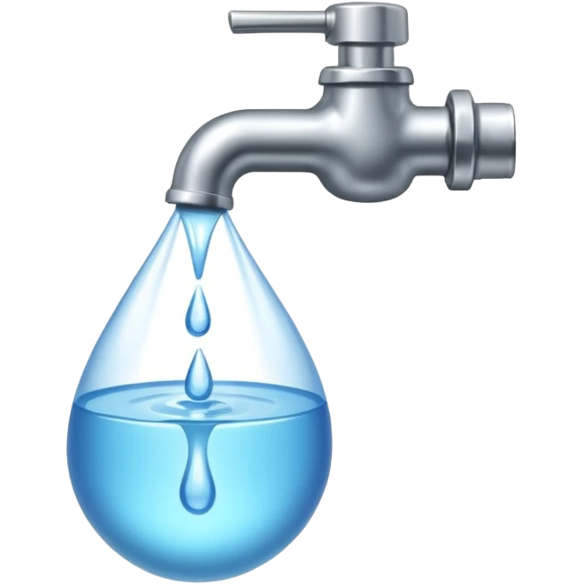 water flows from the tap emoji