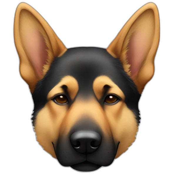 german shepherd sleeping emoji