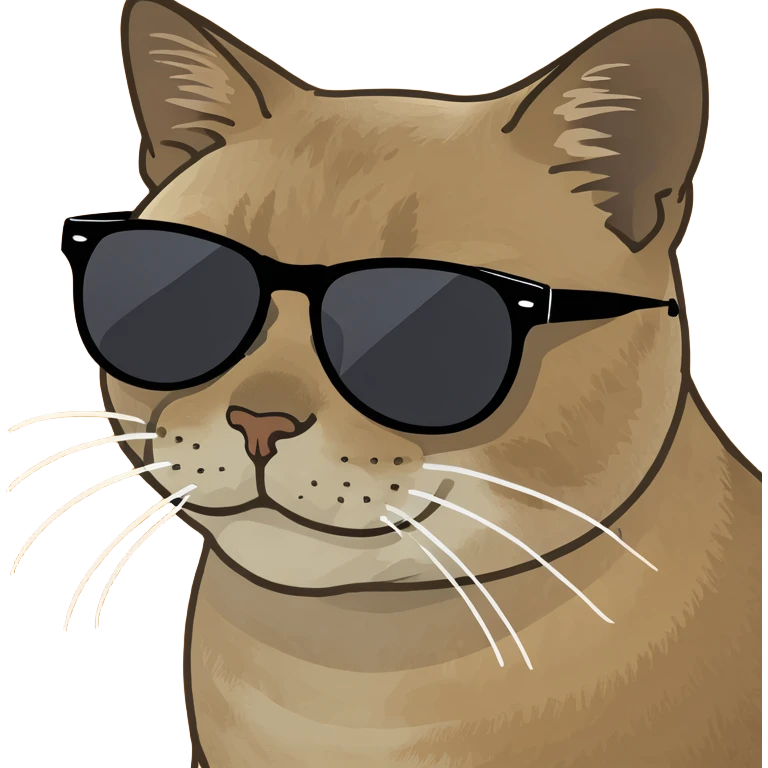 Cat with sunglasses emoji