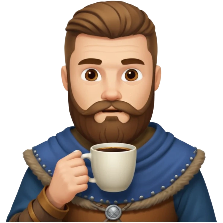 viking man drinking coffee emoji