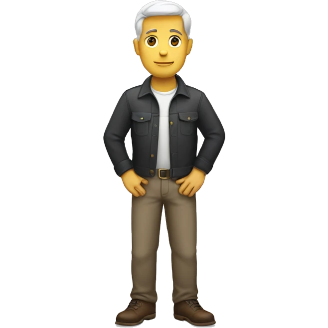 white man standing with hands crossed emoji
