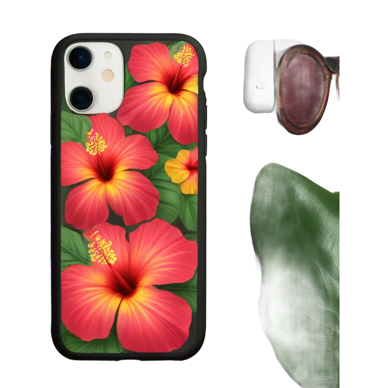 iPhone case hibiscus emoji