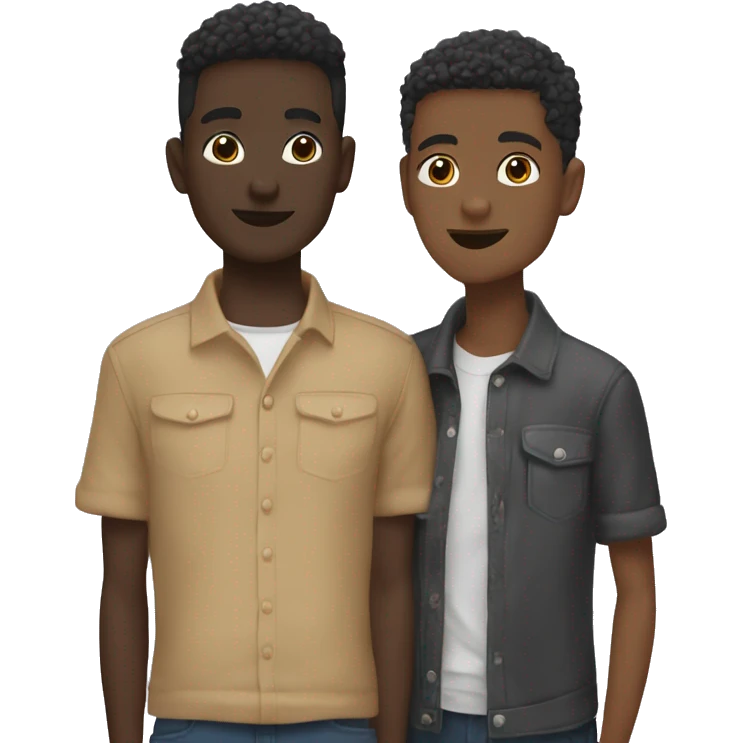 Interracial  gay couple ￼ emoji