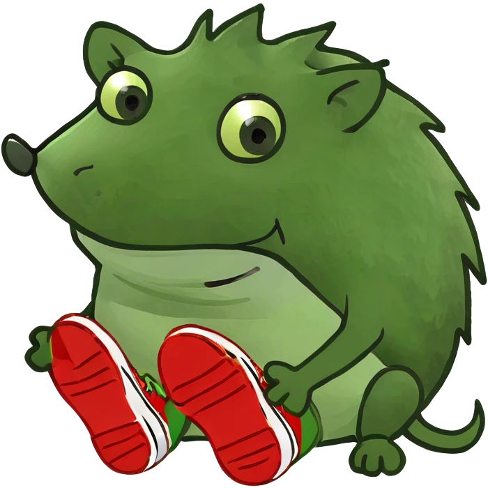 Blue hedgehog with red shoes emoji