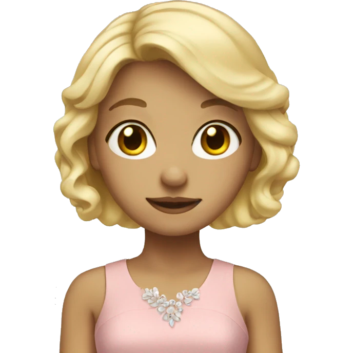 blonde girl in a dress emoji