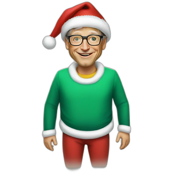 bill gates as a santa emoji