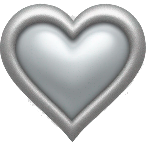 White-And-silver-Heart-Emoji emoji
