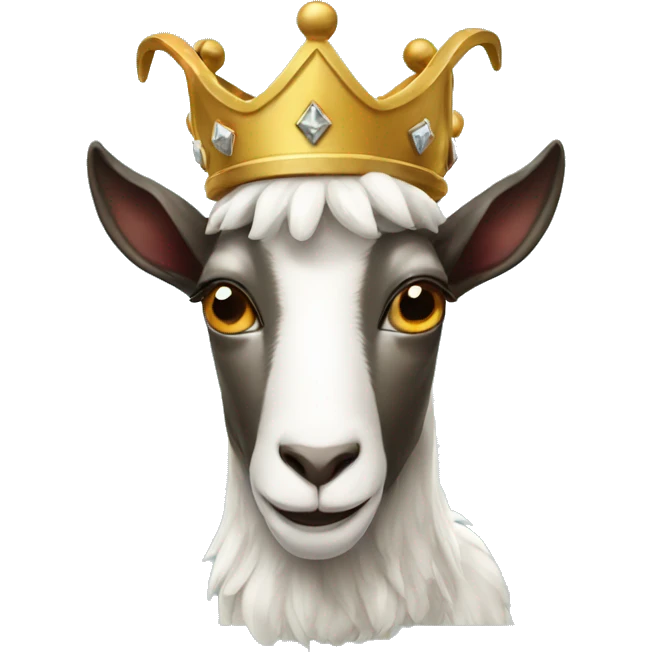 Goat with crown emoji