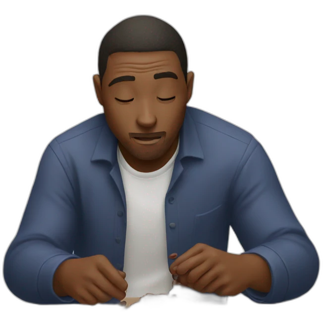 man spilling pot of beans emoji