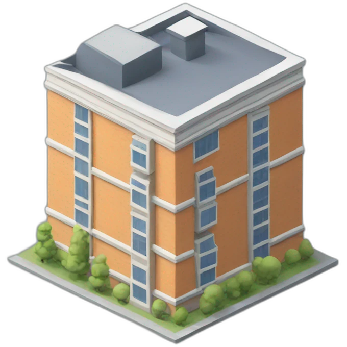 building model isometric emoji