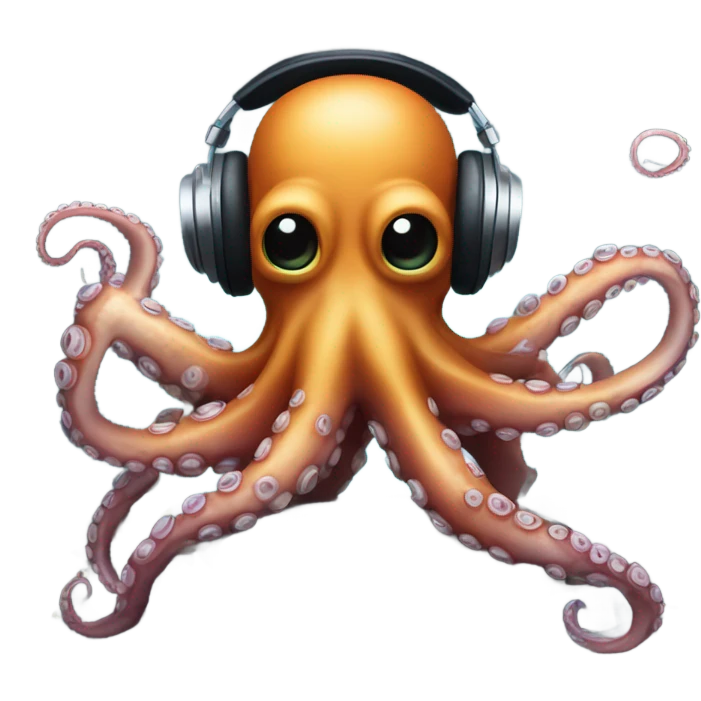 Octopus DJ emoji