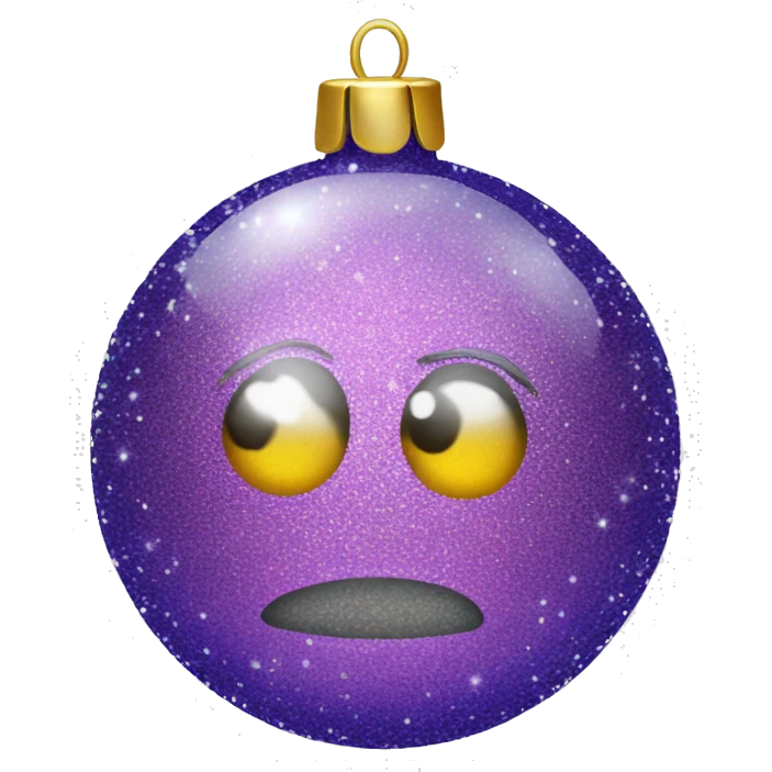 glitter Christmas bauble emoji