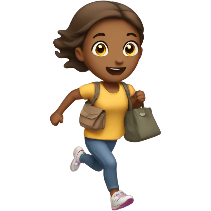girl running with bag emoji
