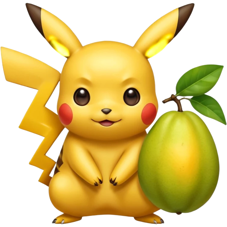 Pikachu holding 2 ba emoji