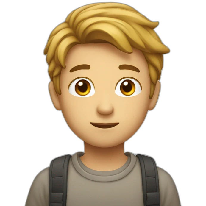 a boy who is easily understanded emoji