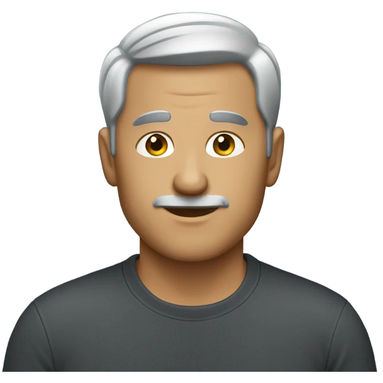 old brand manager in dark gray t-shirt emoji