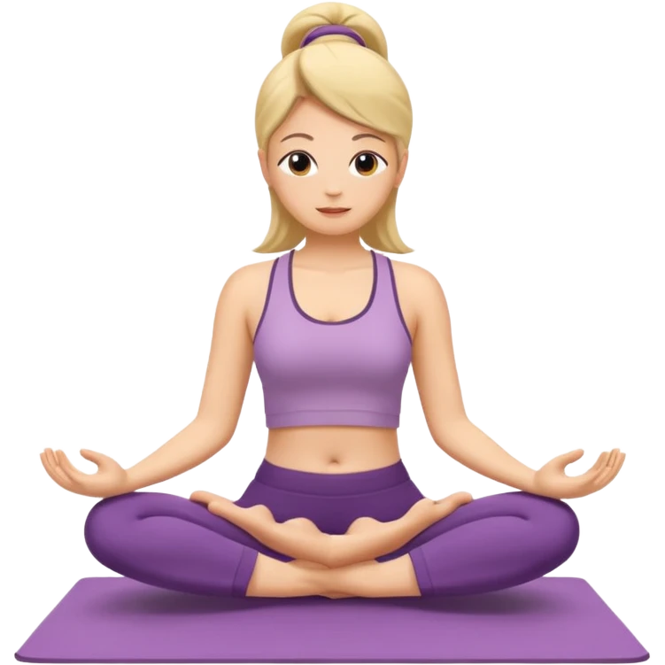 woman doing yoga emoji