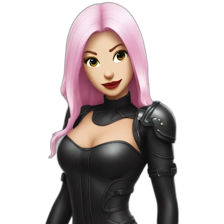 Katarina posing in latex clothing emoji