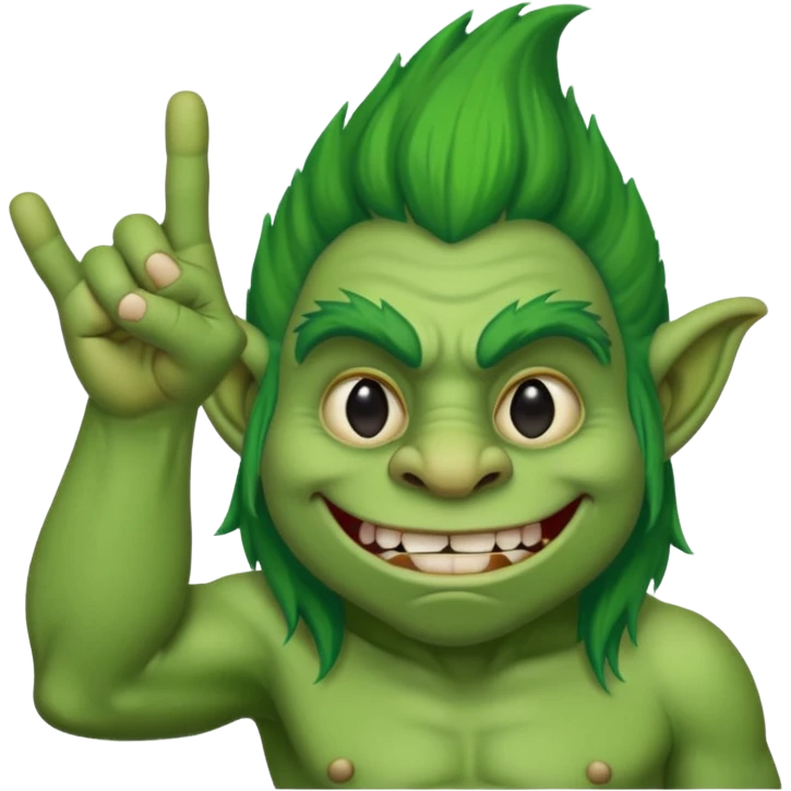 Troll flipping you off emoji