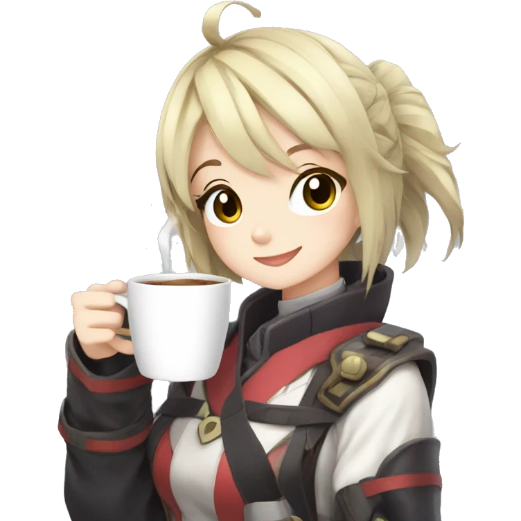 honkai star rail himeko drinking coffee emoji