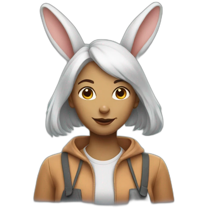 rabbit woman emoji