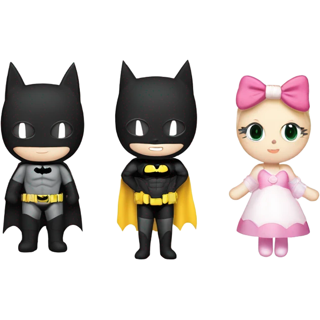 Batman hello kitty couple emoji