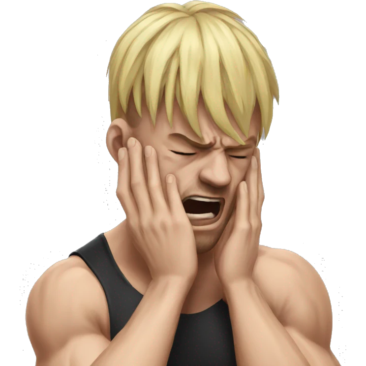 mma fighter facepalm scream emoji