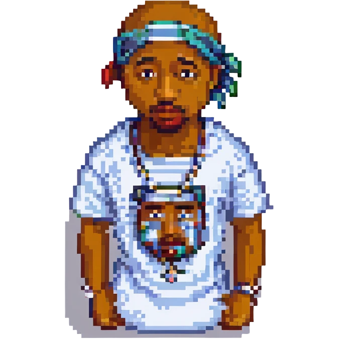 2Pac, no background emoji