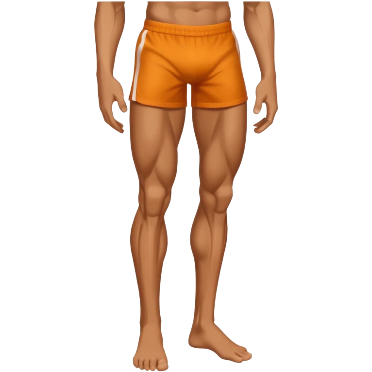 Create leg muscle emoji without pants. Only leg part. Like this one but only legs and closer. I want only legs not torso or arms. View is front and closer emoji