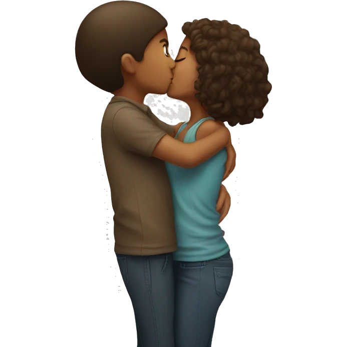 Boy kissing a girl emoji