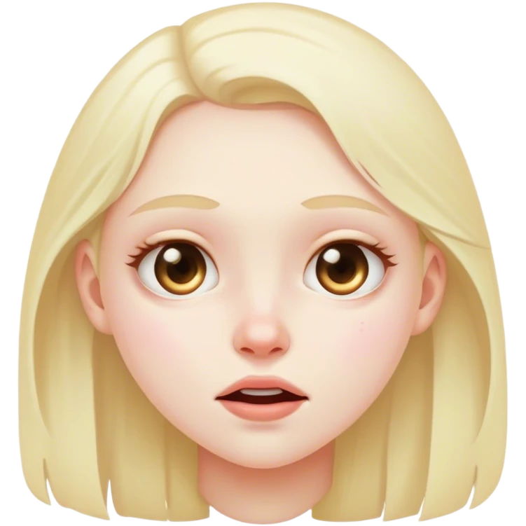 Beautiful girl sick emoji