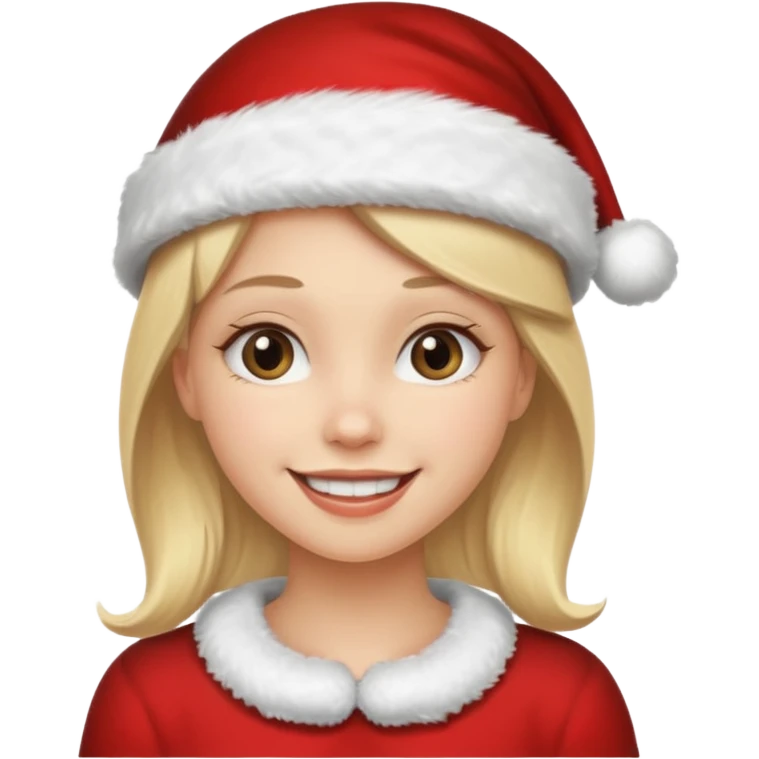 Blondie girl santa clauss emoji