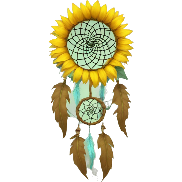 Sunflower dreamcatcher emoji