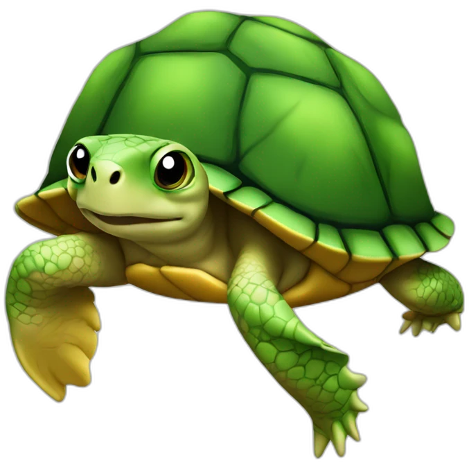 Tortue sur chat emoji