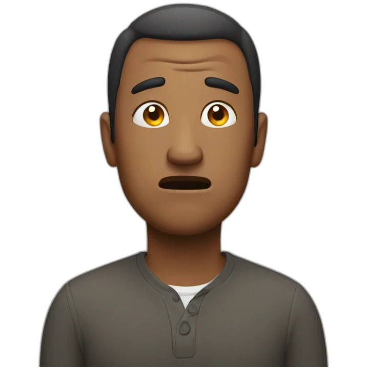 Man worrying emoji
