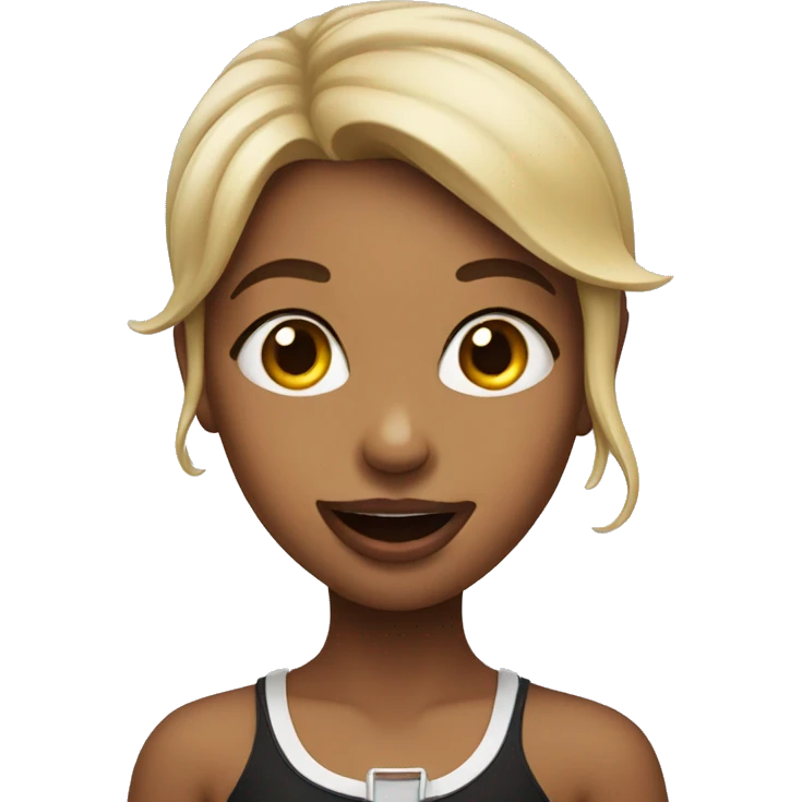 Girl with tongue piercing  emoji