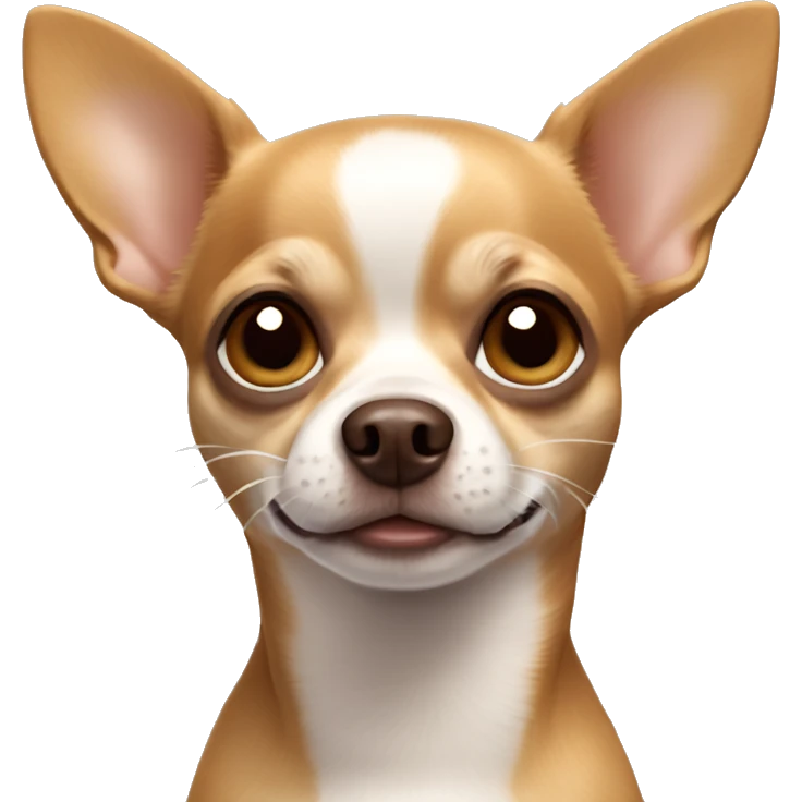 Chihuahua all brown face with only white on noses emoji