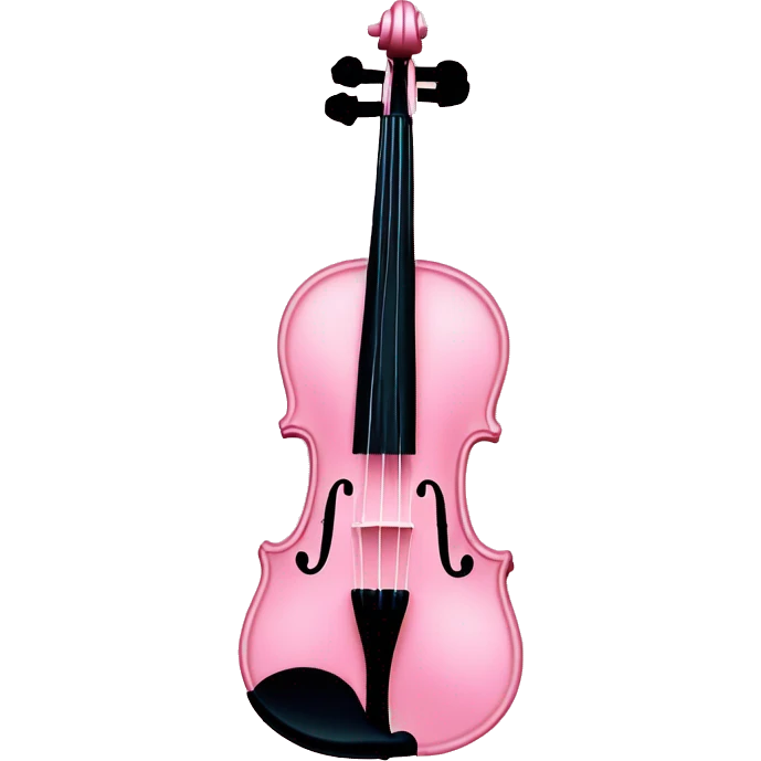 soft pastel pink violin with peonies and glitter emoji