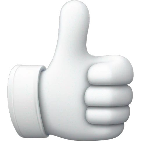 Thumbs up with white glove on  emoji