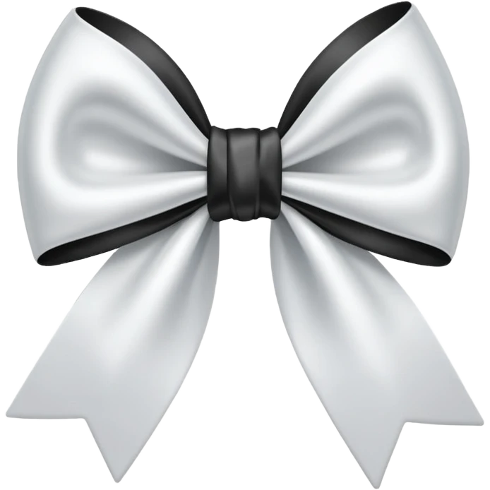A white bow emoji