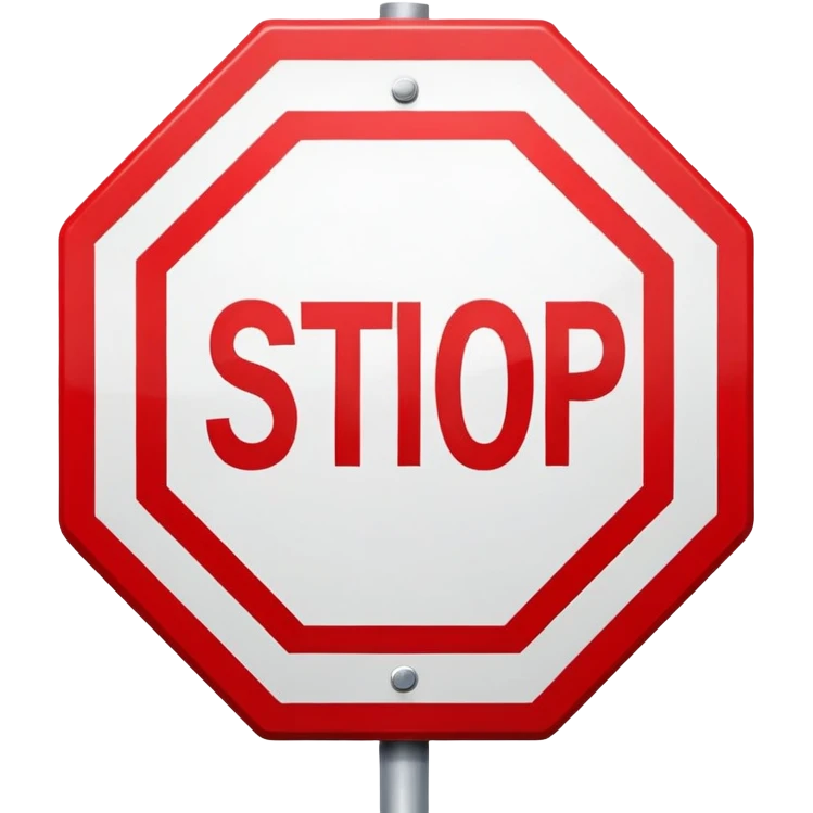 Stop drop sign emoji